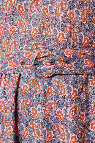 Robe trapèze Rilan - Bleu marine et corail