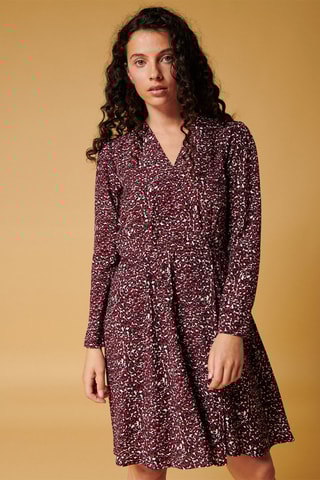 Robe portefeuille Rylem - Bordeaux et noir
