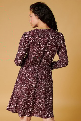 Robe portefeuille Rylem - Bordeaux et noir
