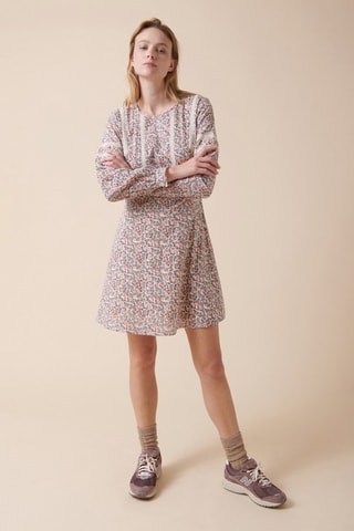 Robe trapèze Rise - Ecru et rouge