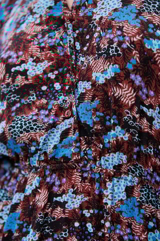 Robe midi Rachelita - Bordeaux et ciel