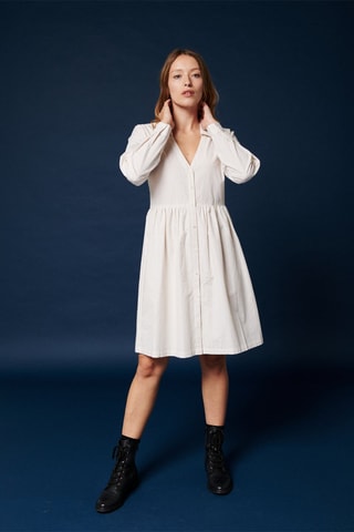 Robe chemise Ringo - Ecru et beige