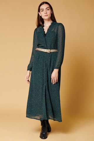 Robe midi Roaya - Noir et Ciel