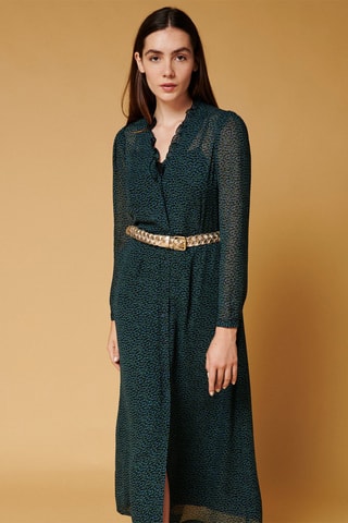Robe midi Roaya - Noir et Ciel