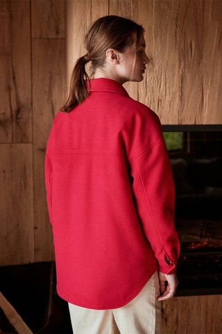 Surchemise en laine Varappe - Rouge