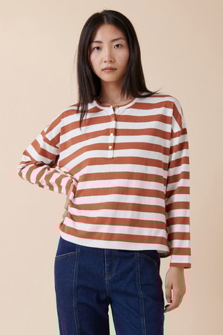 T-shirt Sierra - Camel et blanc