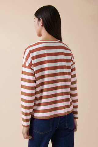 T-shirt Sierra - Camel et blanc