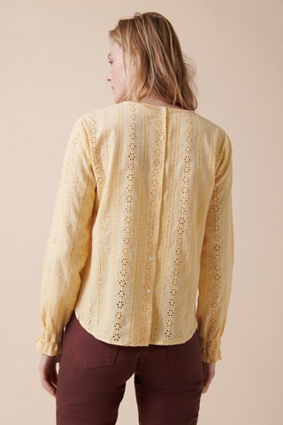 Blouse en broderie anglaise Tebessa - Jaune