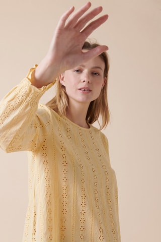 Blouse en broderie anglaise Tebessa - Jaune