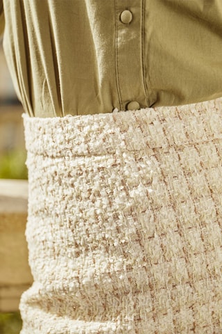 Minijupe taille haute Juliette - Beige