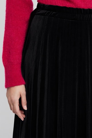 Saia plissada Justine - Preto