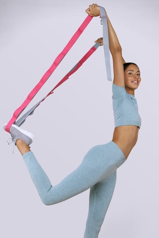 Ceinture de yoga avec boucle de prise multiple - Fuchsia