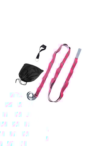 Ceinture de yoga avec boucle de prise multiple - Fuchsia