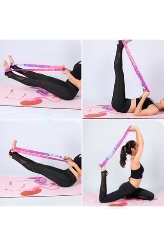 Sangle pour tapis de yoga - Rose et violet
