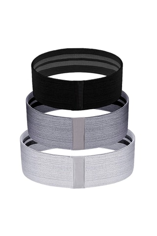 3 bandes résistance fessier - Gris et noir