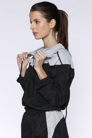 Veste de survêtement à capuche - Noir et gris