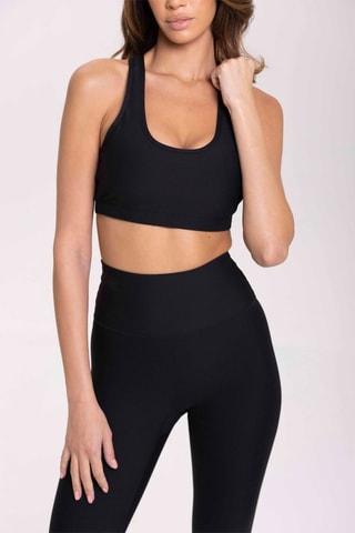 Brassière de sport Lotus - Noir