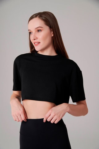 Crop-top - Noir