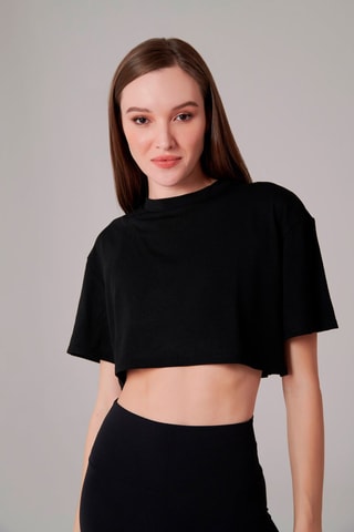 Crop-top - Noir