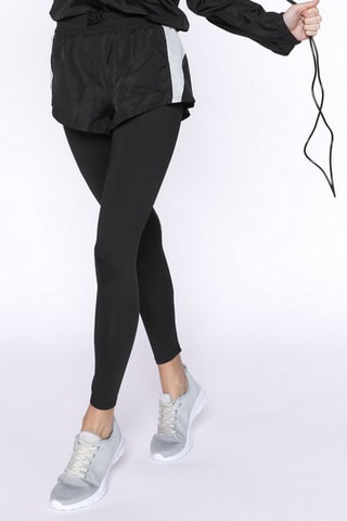 Legging avec short intégré - Noir et gris