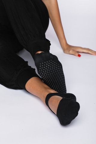 3 paires de chaussettes de yoga - Rose, gris et noir