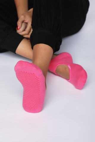 3 paires de chaussettes de yoga - Rose, gris et noir