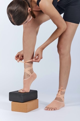 Chaussettes de yoga avec lacets - Beige