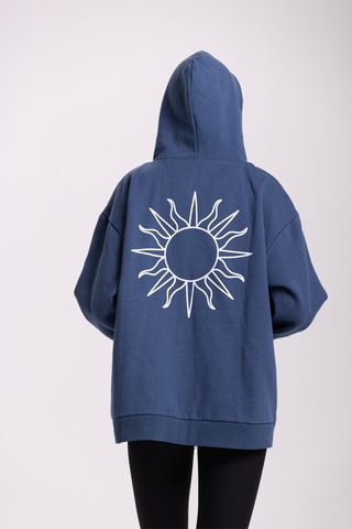 Sweat à capuche Flow - Bleu