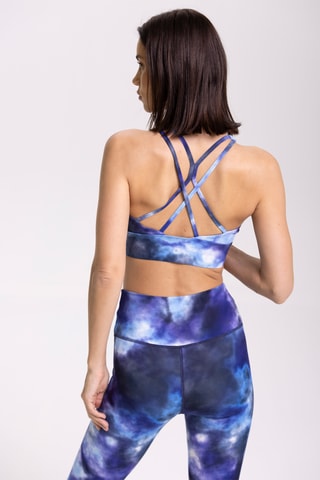 Brassière de sport tie and dye Iris - Bleu