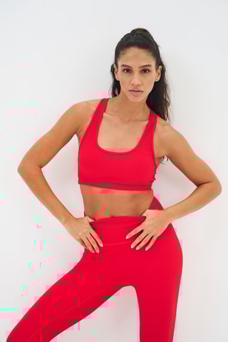 Brassière de sport Lotus - Rouge