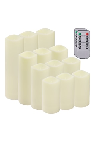 12 bougies LED - Blanc