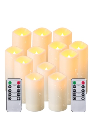 12 bougies LED - Blanc