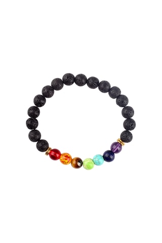 Bracelet de yoga - Améthyste, lapis-lazuli, turquoise, pierre d'empereur, œil de tigre, onyx et pierre volcanique