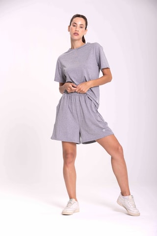 T-shirt et short Erika - Gris chiné