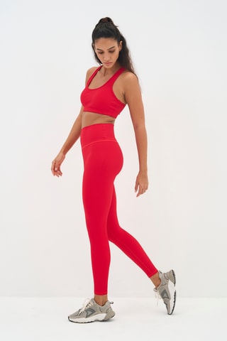 Legging taille haute Lotus - Rouge