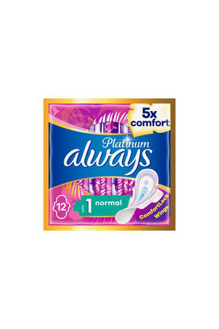 6 x 12 serviettes hygiéniques Always Platinum - Normal - Taille 1