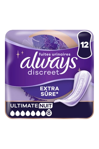 3 x 12 serviettes urinaires Incontinence VP Ultimate Nuit - Always