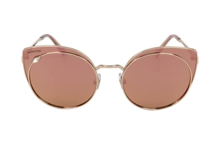 Lunettes de soleil femme ornées de cristaux Swarovski - Verres effet miroir - Catégorie 2 - Swarovski