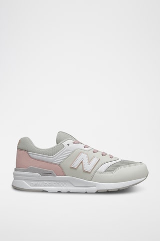 Baskets en cuir GR99HMA - Blanc et gris