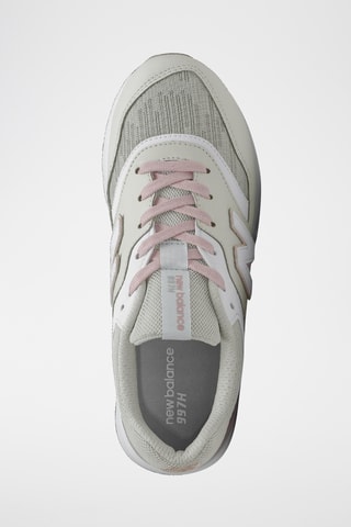 Baskets en cuir GR99HMA - Blanc et gris