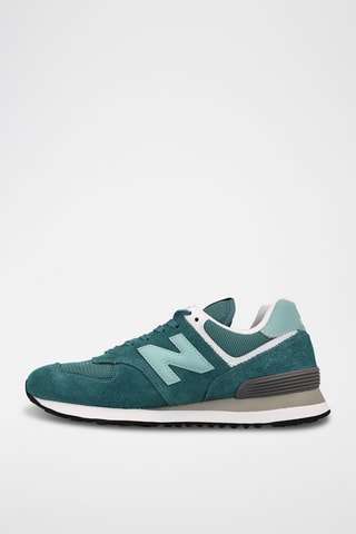 Baskets en nubuck - Turquoise