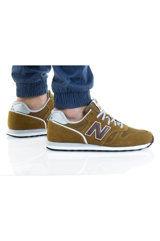 Chaussures de running en cuir 373v2 - Vert olive