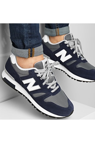Baskets en cuir 500 - Bleu marine