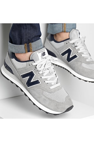 Chaussures de running en cuir Classics 574 - Gris clair