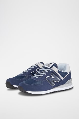 Chaussures de running en nubuck 574 - Gris et bleu marine