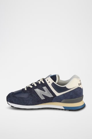 Baskets en cuir 574 - Bleu marine