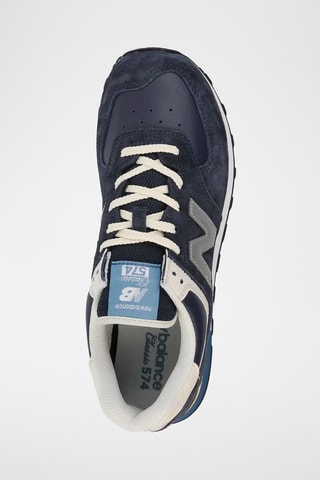 Baskets en cuir 574 - Bleu marine