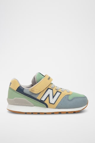 Baskets en nubuck 996 - Ciel et jaune