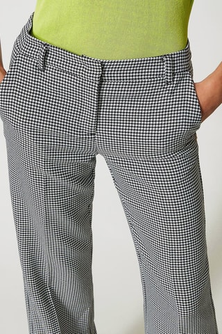 Pantalon flare - Blanc et noir