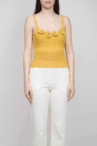 Top en lin - Jaune